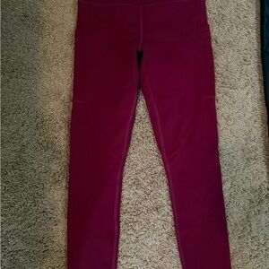 ZYIA Women's Leggings in Deep Burgundy